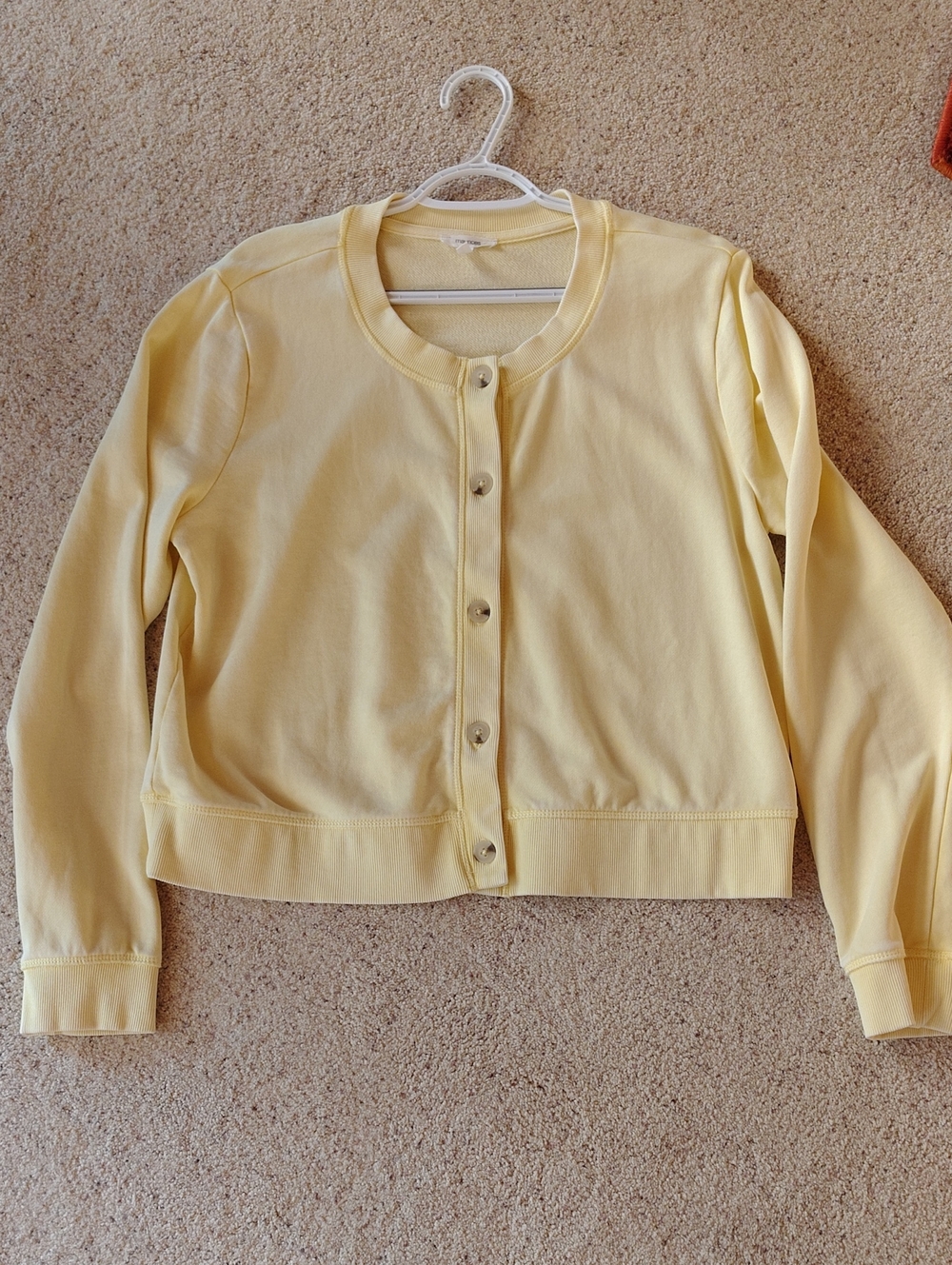 Maurices Sun washed Yellow Button-Up Cardigan Large